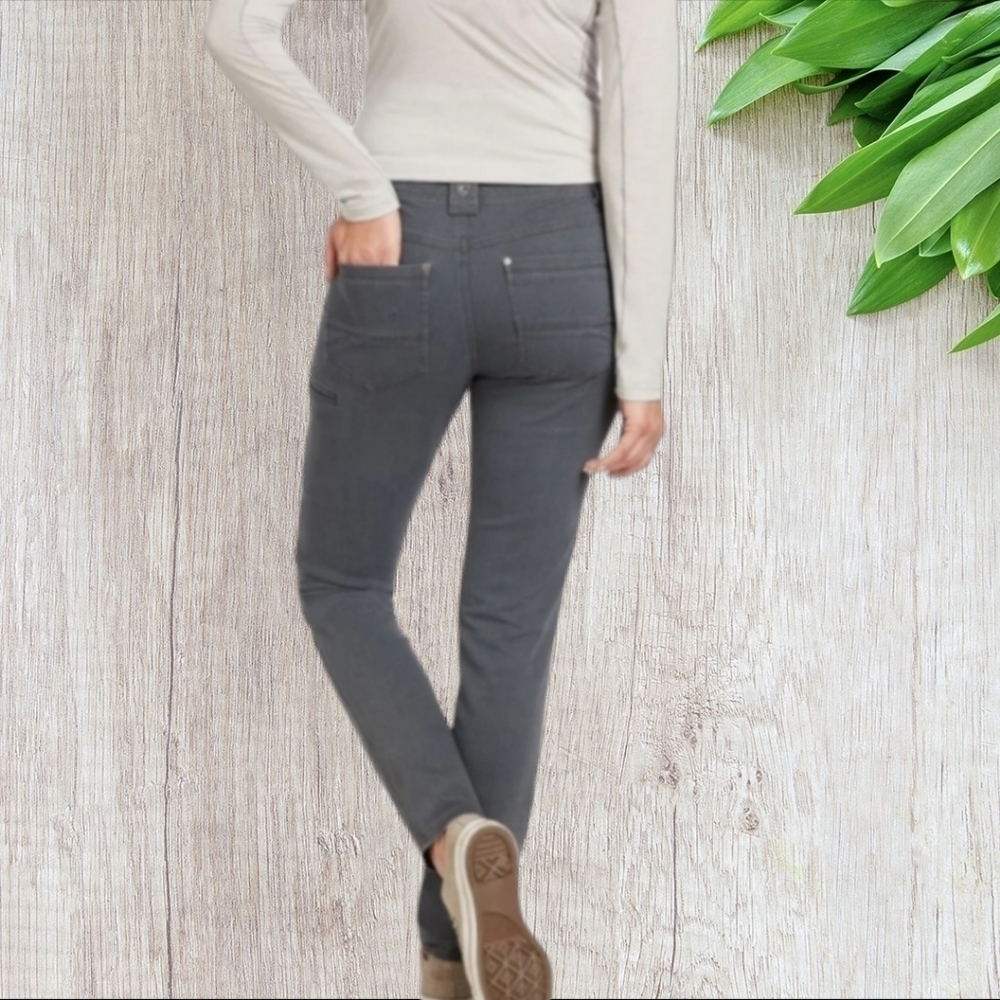 KUHL Danzr Kraftwerk Work Jeans Gray/ Alloy Skinny Jeans Size 10 New with Tags - Picture 2 of 12